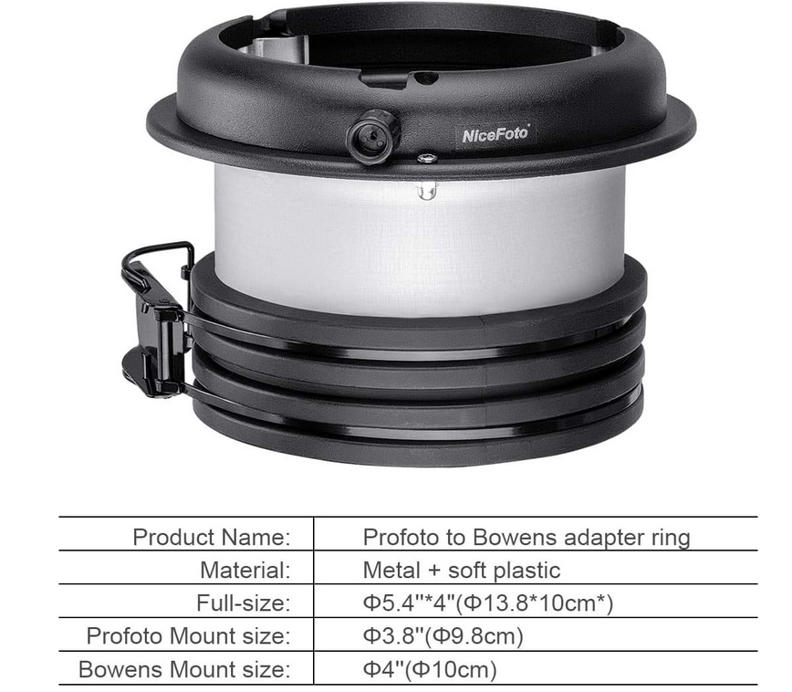 Photo Studio Profoto Speedring to Bowens Mount Converter Monolight Interchangeable Adapter Ring